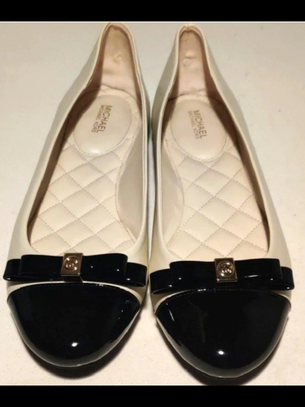 Michael Kors Womens 10 'Andrea' Two-Tone Ballet Flat New
